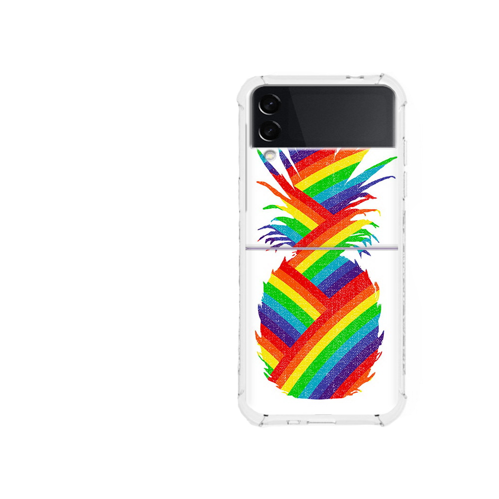 

Чехол MyPads Tocco для Samsung Galaxy Z Flip 3 радужный ананас (PT226934.584.566), Прозрачный, Tocco
