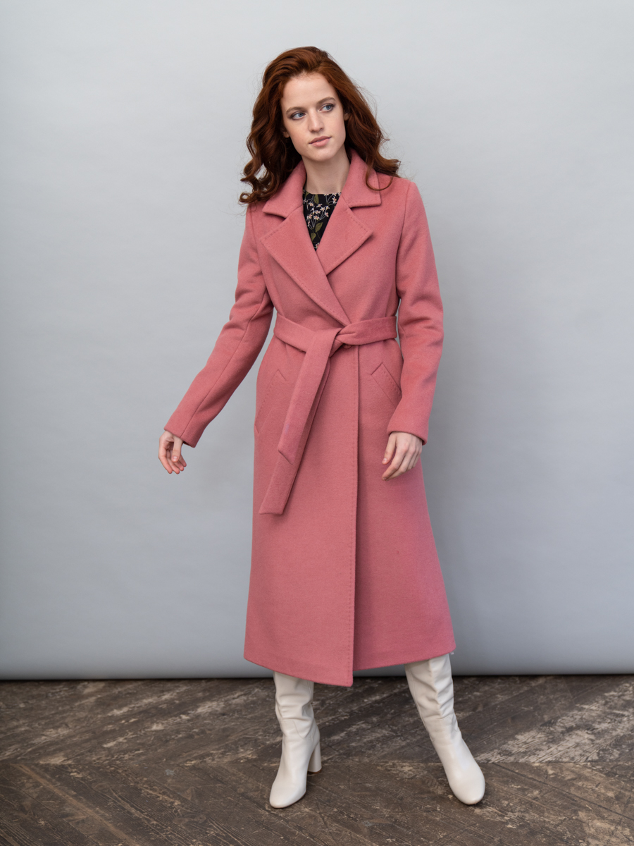 Пальто женское Aylin Stories AS070m1 розовое 44 RU