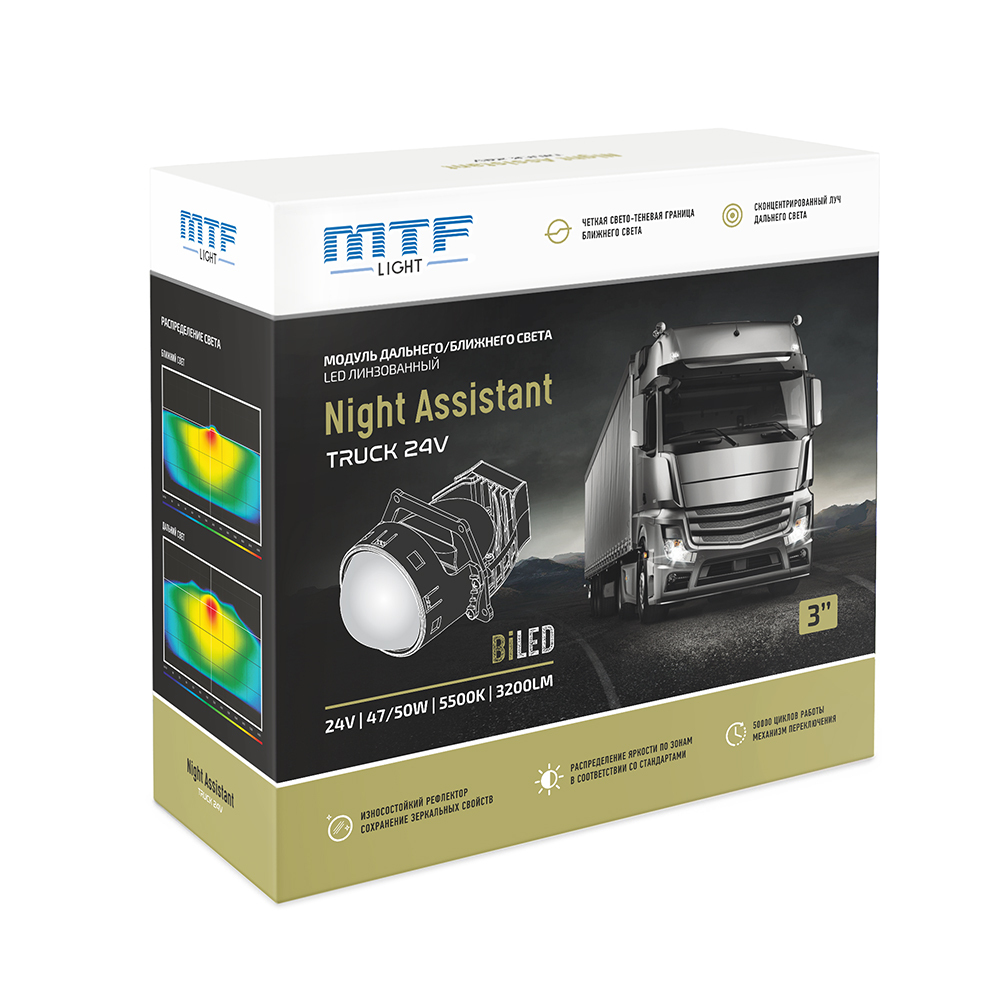

Светодиодные модули MTF Night Assistant LED 3 Truck 5500К