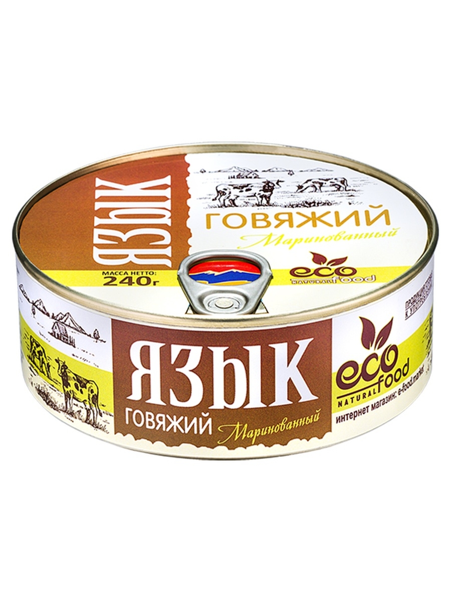 фото Язык говяжий ecofood маринованный 240 г