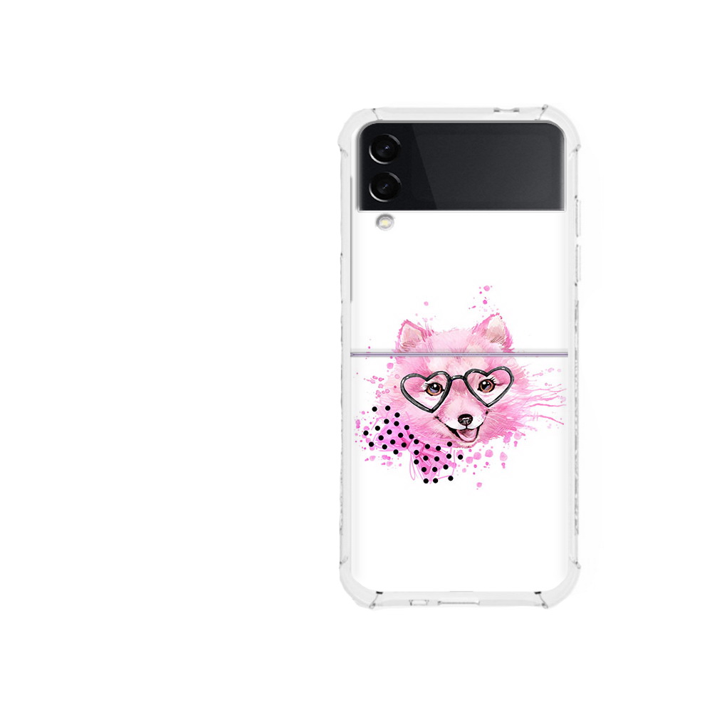 

Чехол MyPads Tocco для Samsung Galaxy Z Flip 3 розовый волченок (PT226934.584.585), Прозрачный, Tocco