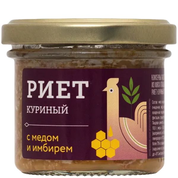

Риет Медовый дом куриный с медом и имбирем 100 г