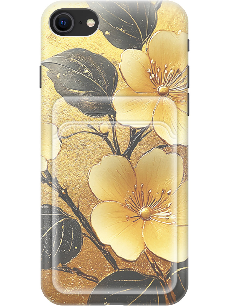 

Силиконовый чехол на Apple iPhone SE (2022) / SE (2020) / 8 / 7 с принтом 828129, Прозрачный;желтый;черный, 713043224