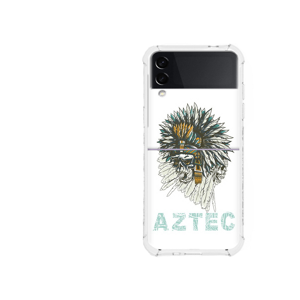 

Чехол MyPads Tocco для Samsung Galaxy Z Flip 3 скелет индеец (PT226934.584.602), Прозрачный, Tocco