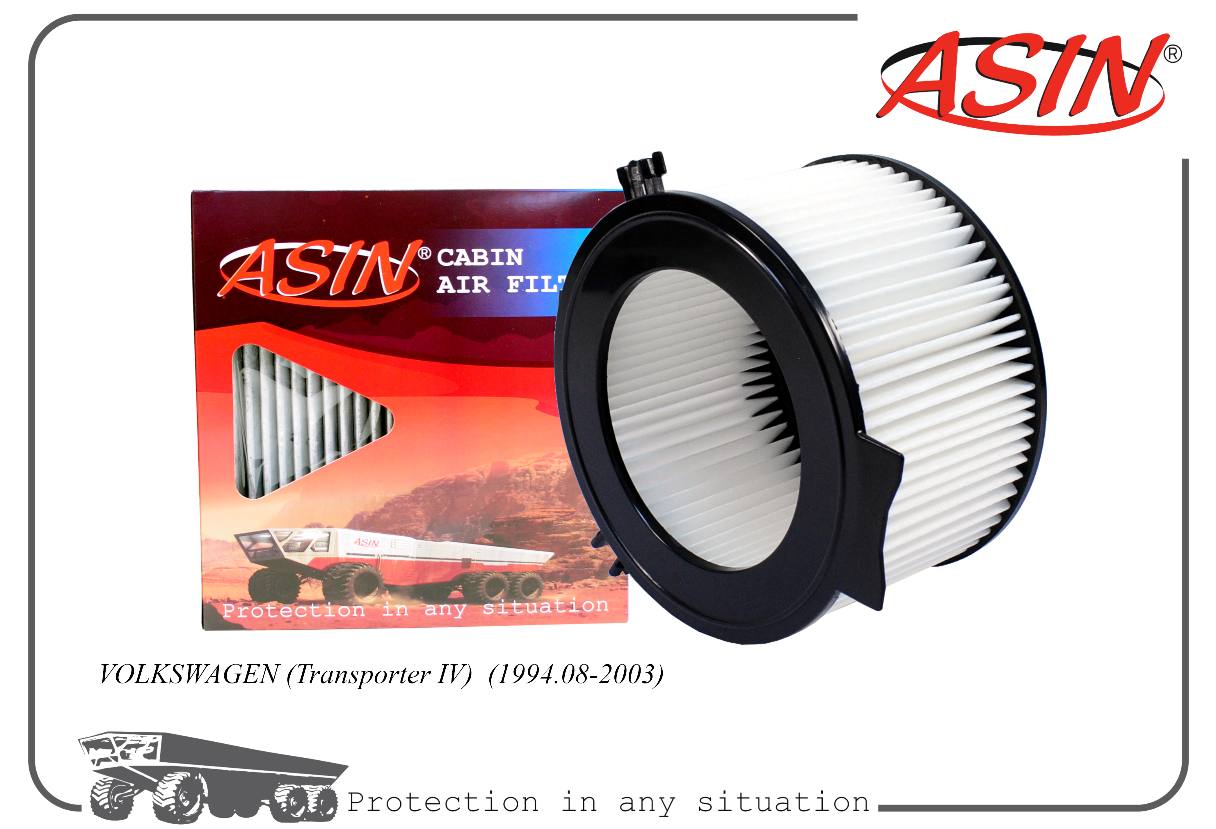 

Фильтр салонный ASIN 7D0819989 ASIN.FC2834 VOLKSWAGEN Transporter IV 1994.08-2003, ASIN.FC2834