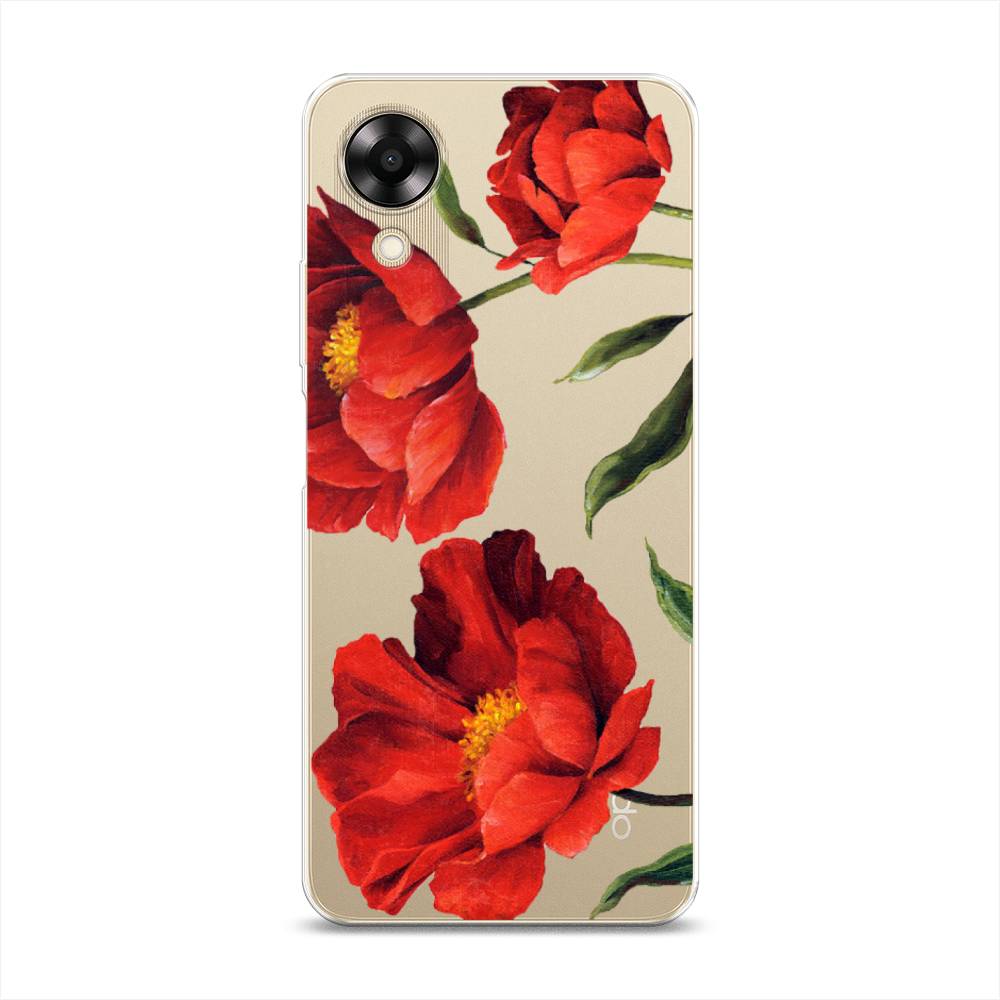 

Чехол Awog на Oppo A17K "Красные маки", Красный, 2512850-8