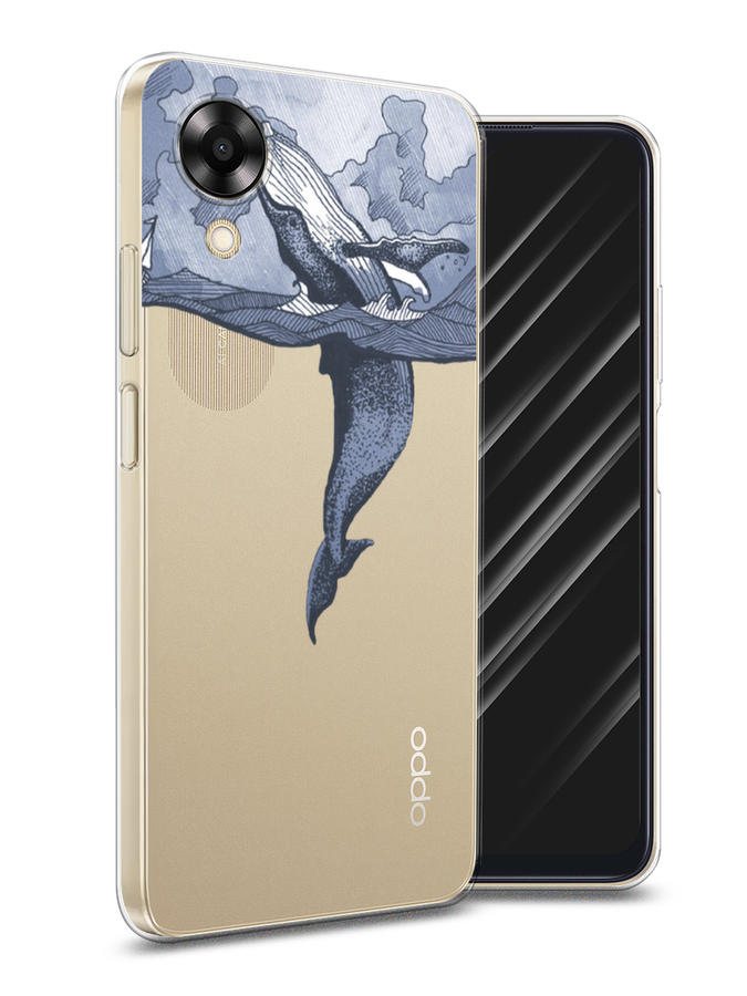 

Чехол Awog на Oppo A17K "Два измерения", Голубой;черный;прозрачный, 2512850-7