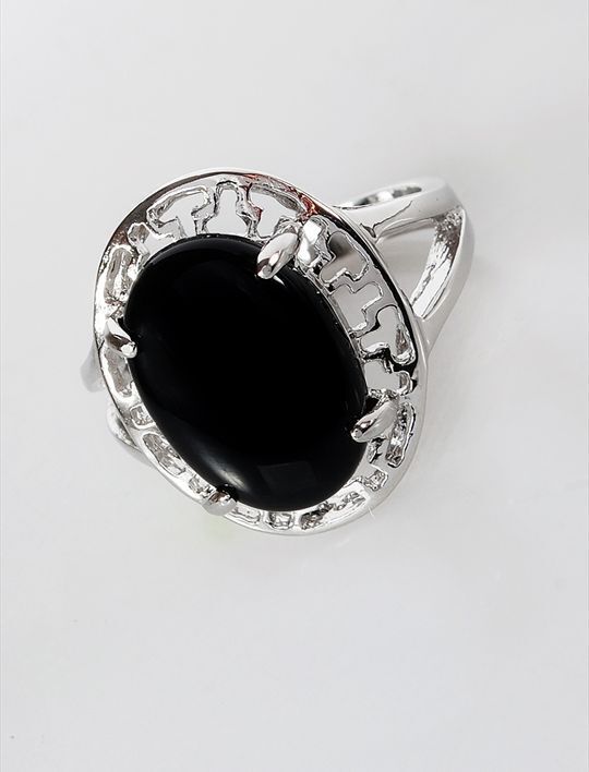 

Кольцо из бижутерного сплава р.18 Lotus Jewelry RH897RCCC07on, оникс, RH897R-07on