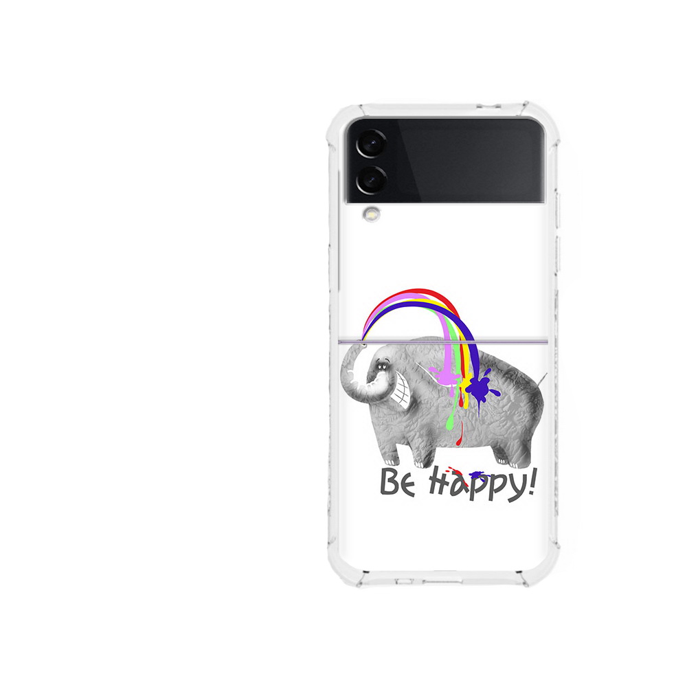 

Чехол MyPads Tocco для Samsung Galaxy Z Flip 3 счастливый слон (PT226934.584.632), Прозрачный, Tocco