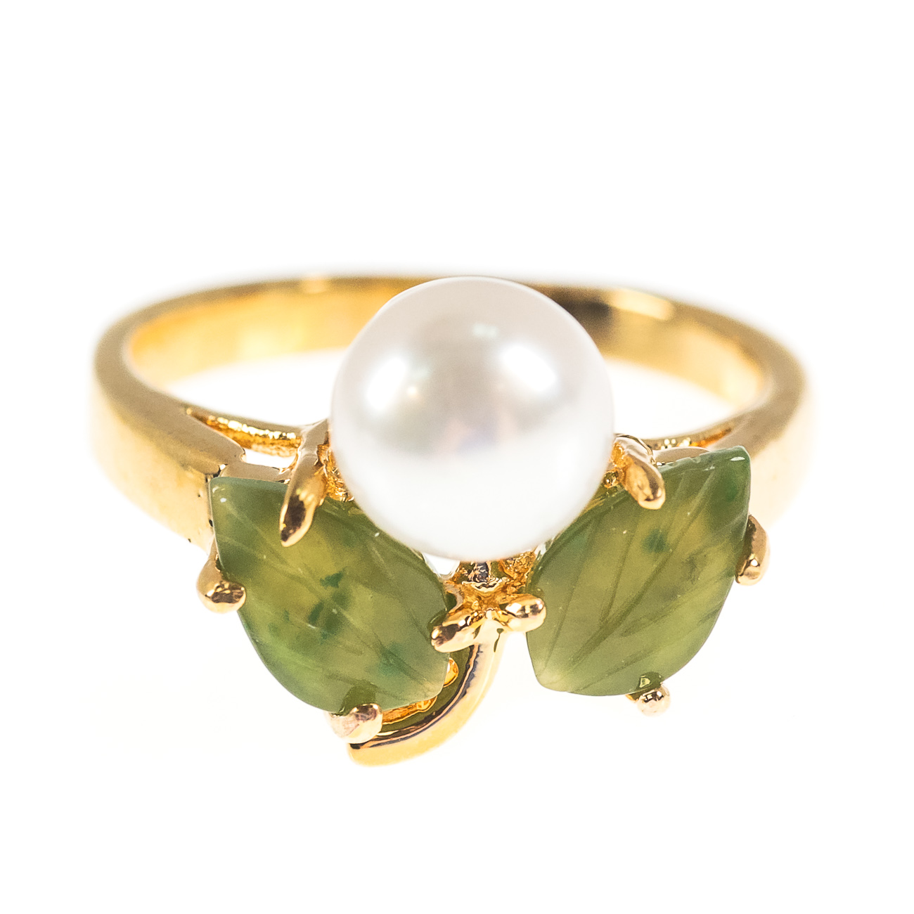 

Кольцо из бижутерного сплава р.18 Lotus Jewelry 65R-023fwp-ja, искусственный жемчуг/нефрит, 65R-023fwp-ja