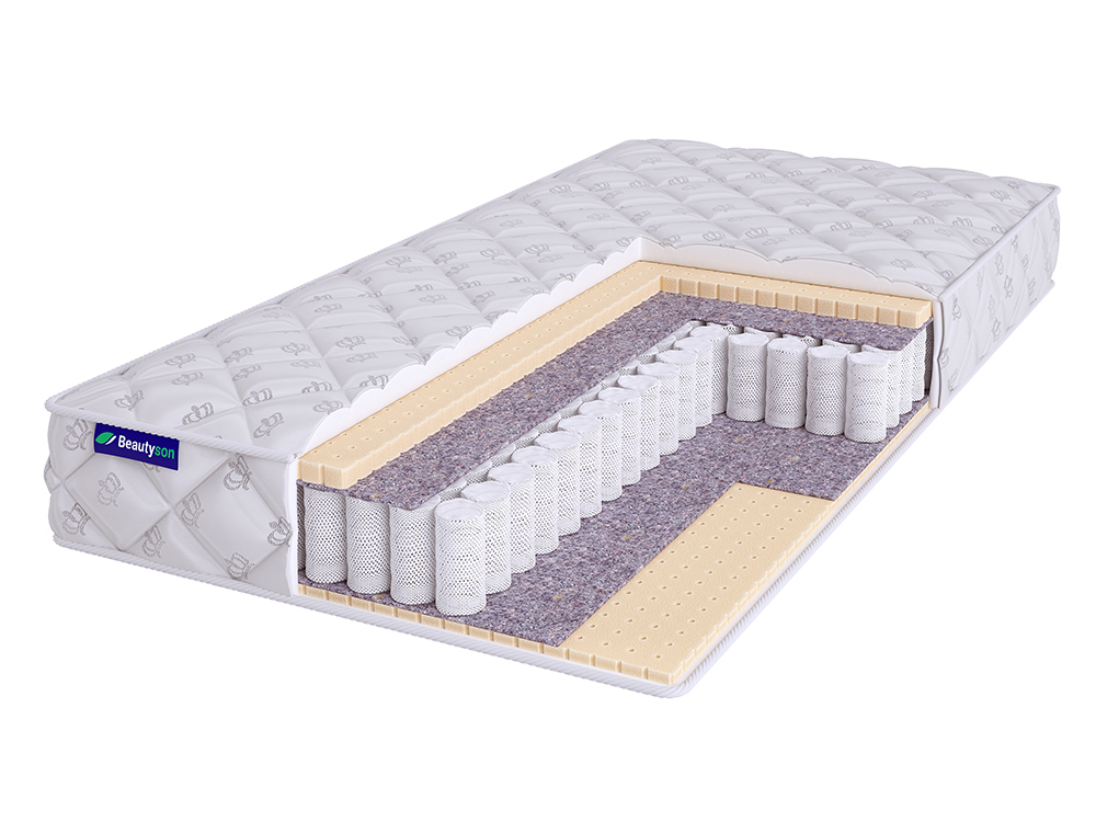 

Матрас BeautySon Roll Spring Latex 2 S600 бесклеевой 145x180x17, Белый, Roll Spring Latex 2 S600
