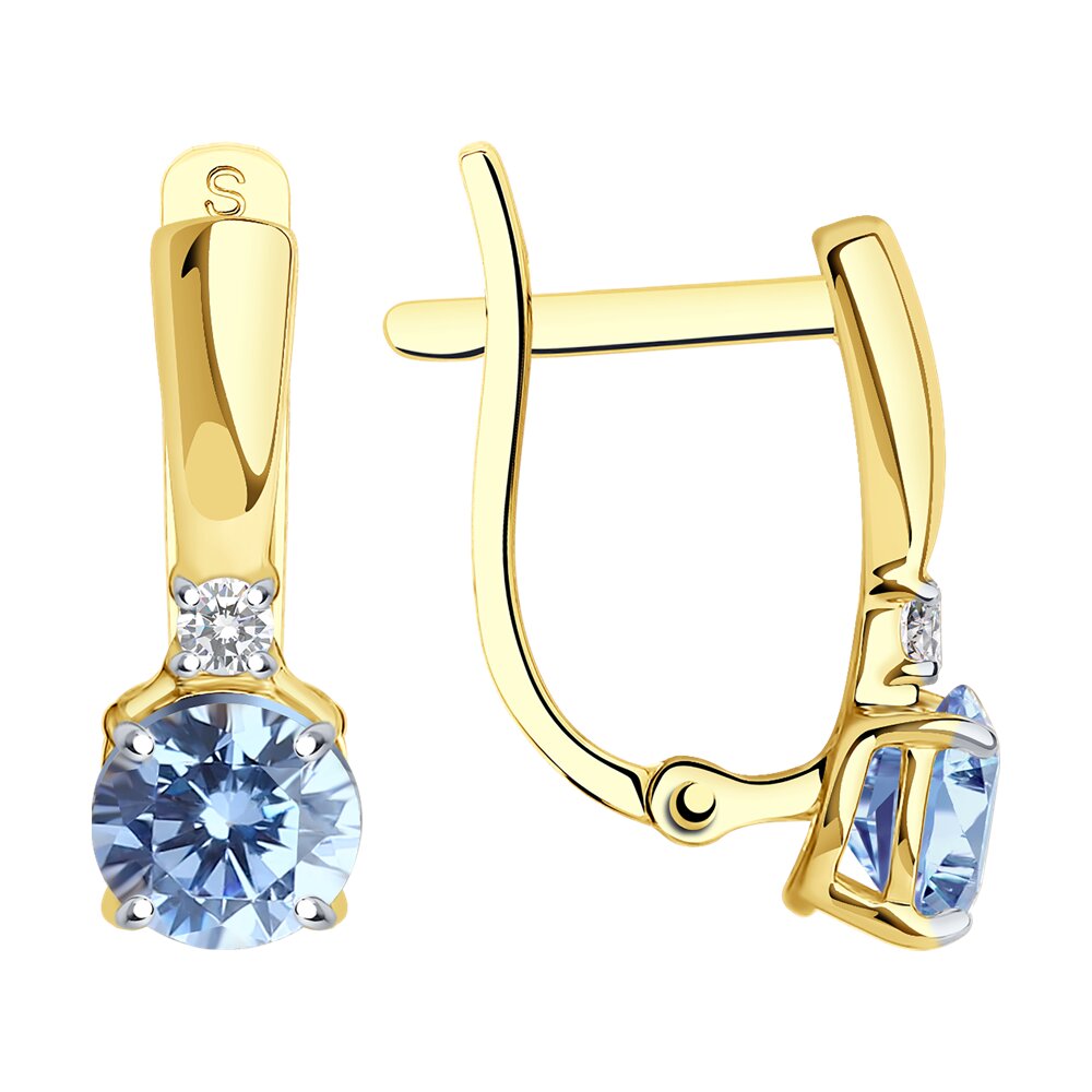 

Серьги из желтого золота SOKOLOV 026827-2, фианит, 026827-2