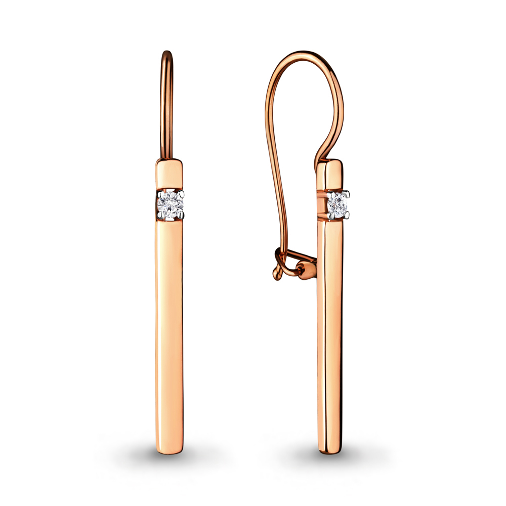 

Серьги из серебра с фианитом Aquamarine 46693А_925_з, 46693А_925_з