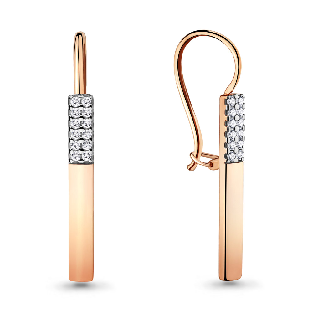 

Серьги из серебра с фианитом Aquamarine 46700А_925_з, 46700А_925_з