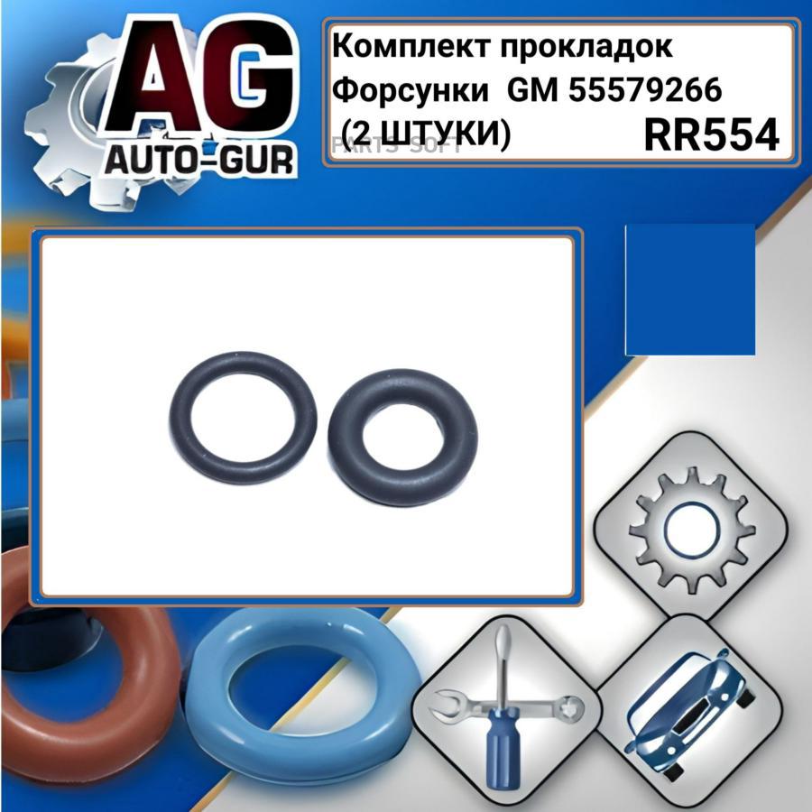 AUTO-GUR RR554 к-кт прокладокфорсунки 2 шт gm 55579266 1шт 480₽