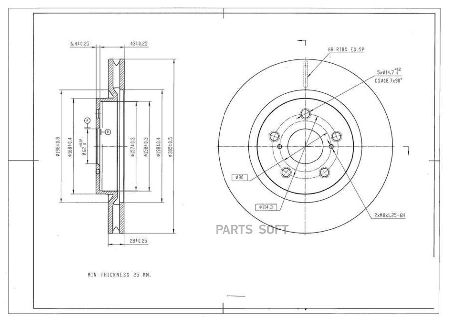 Диск тормозной AVANTECH арт. BR3060S