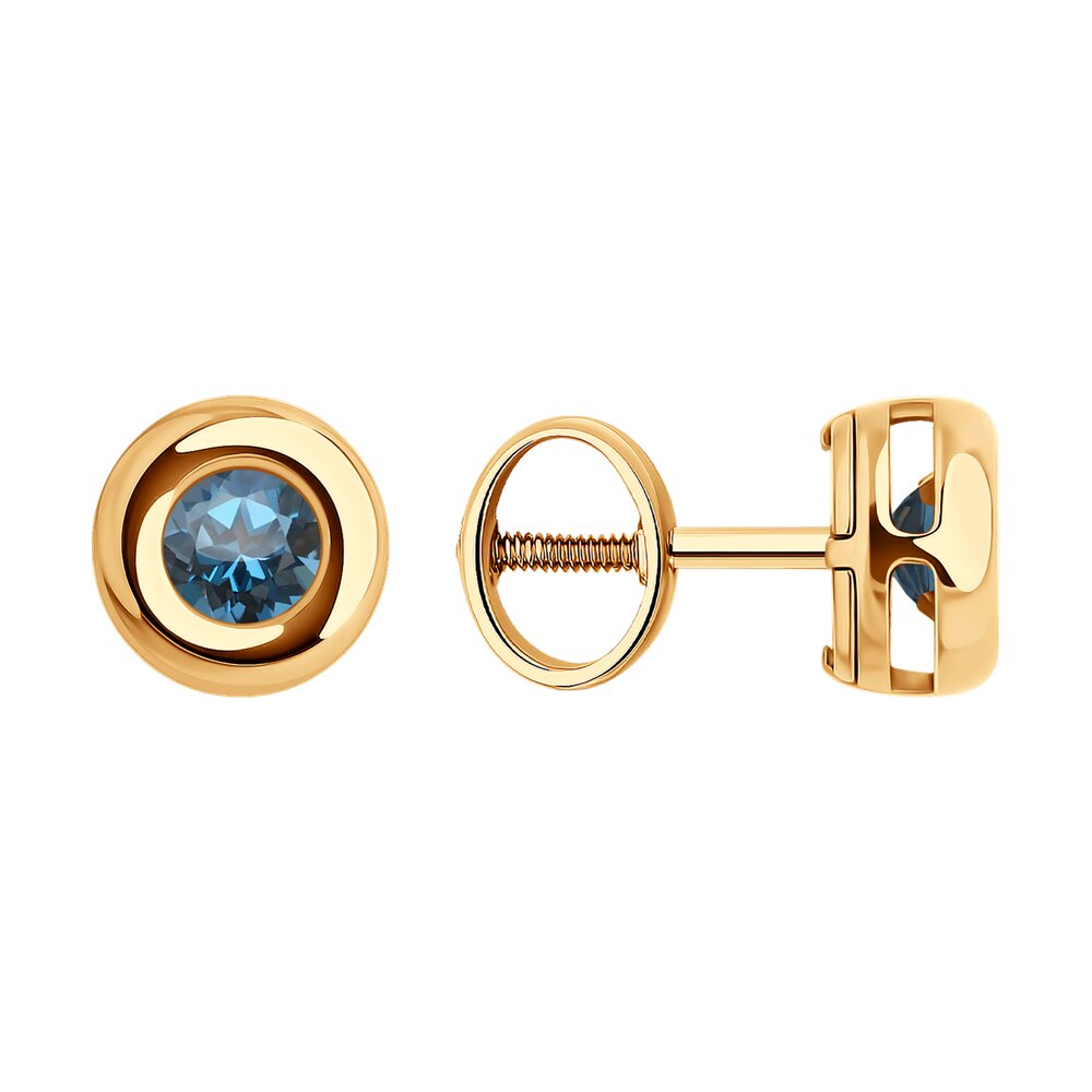 

Серьги из красного золота SOKOLOV 728822, топаз, 728822