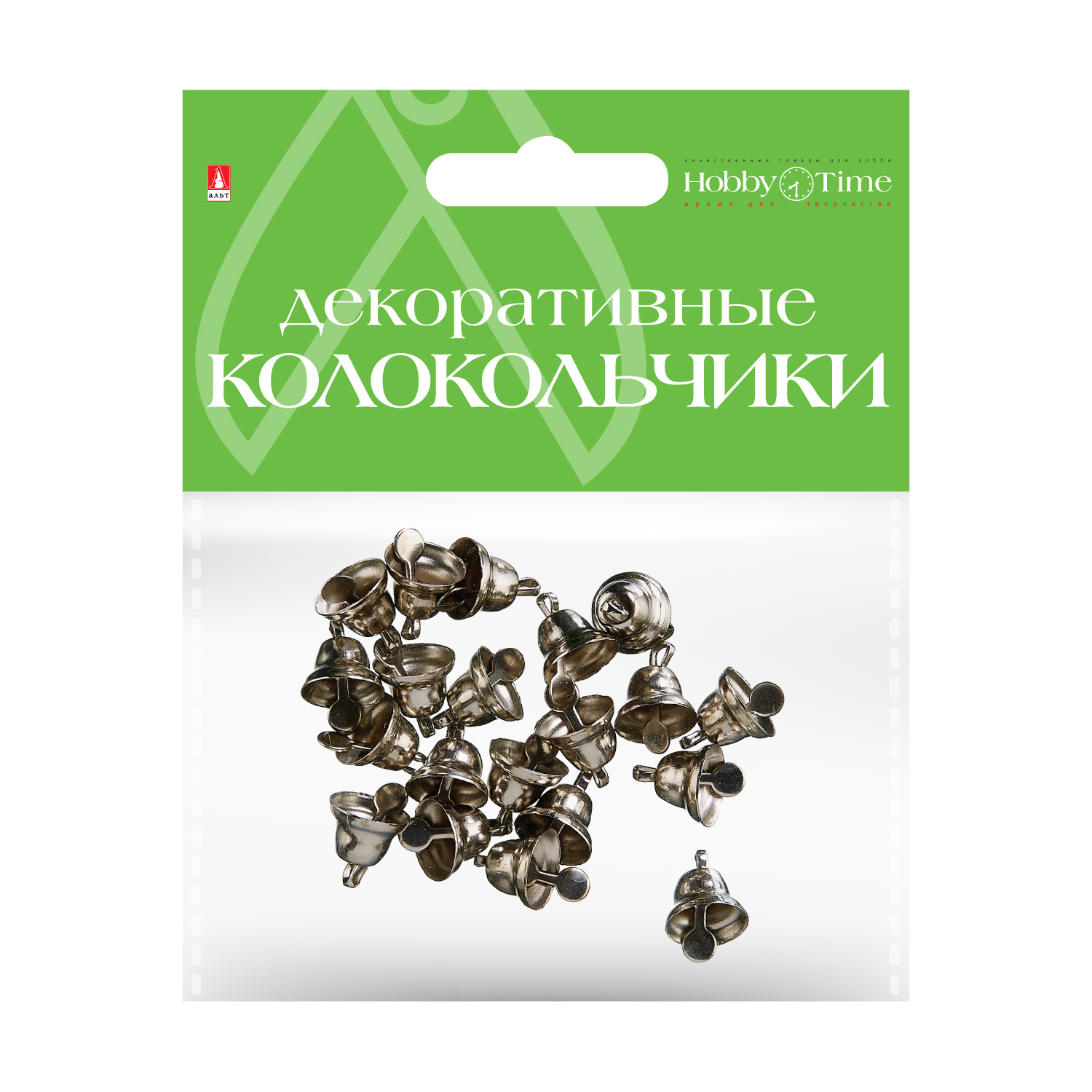 

Колокольчики. Набор №1, СЕРЕБРЯНЫЕ, ДИАМЕТР 10 ММ, Разноцветный