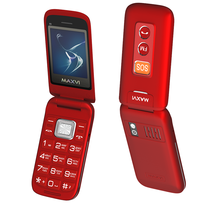 фото Мобильный телефон maxvi e5 red