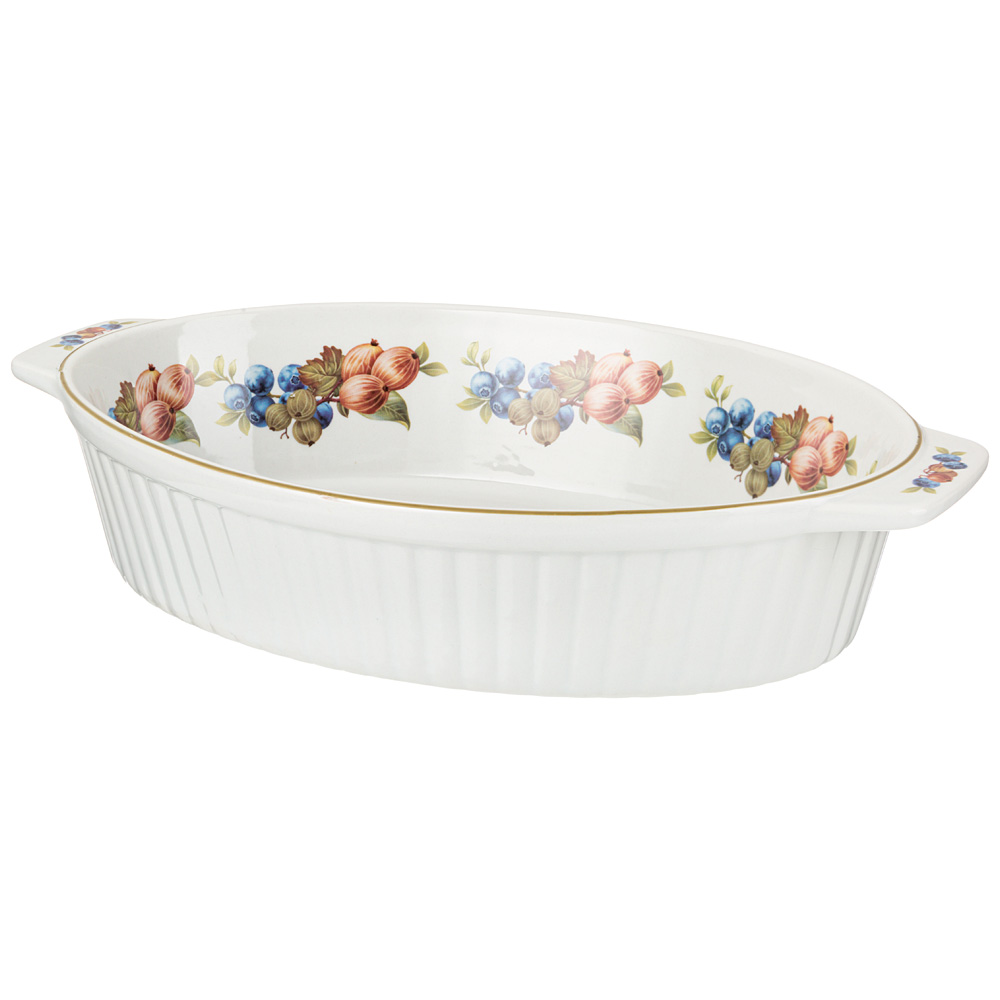 

Набор из 4 штук Блюдо для запекания Agness Фрукты 2400мл, 35х22х7см, фарфор (792-116_4), Белый