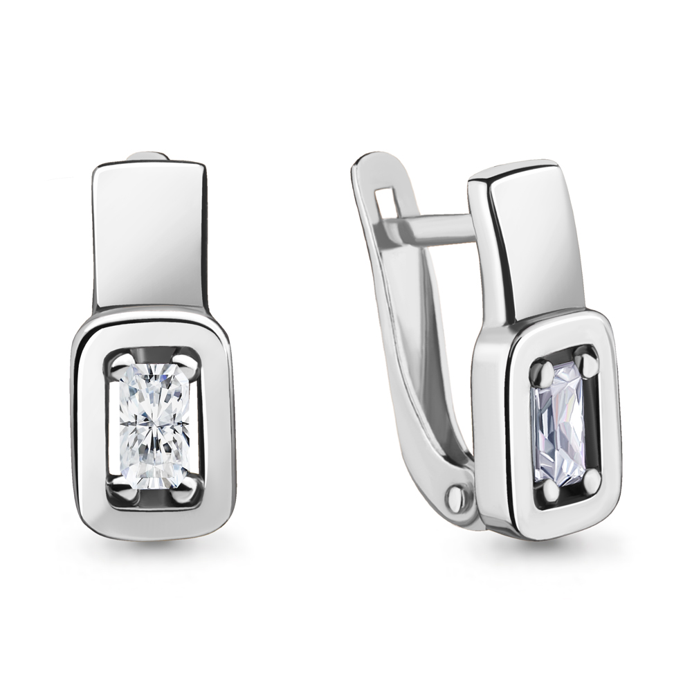 

Серьги из серебра с фианитом Aquamarine 46706_925_р, 46706_925_р