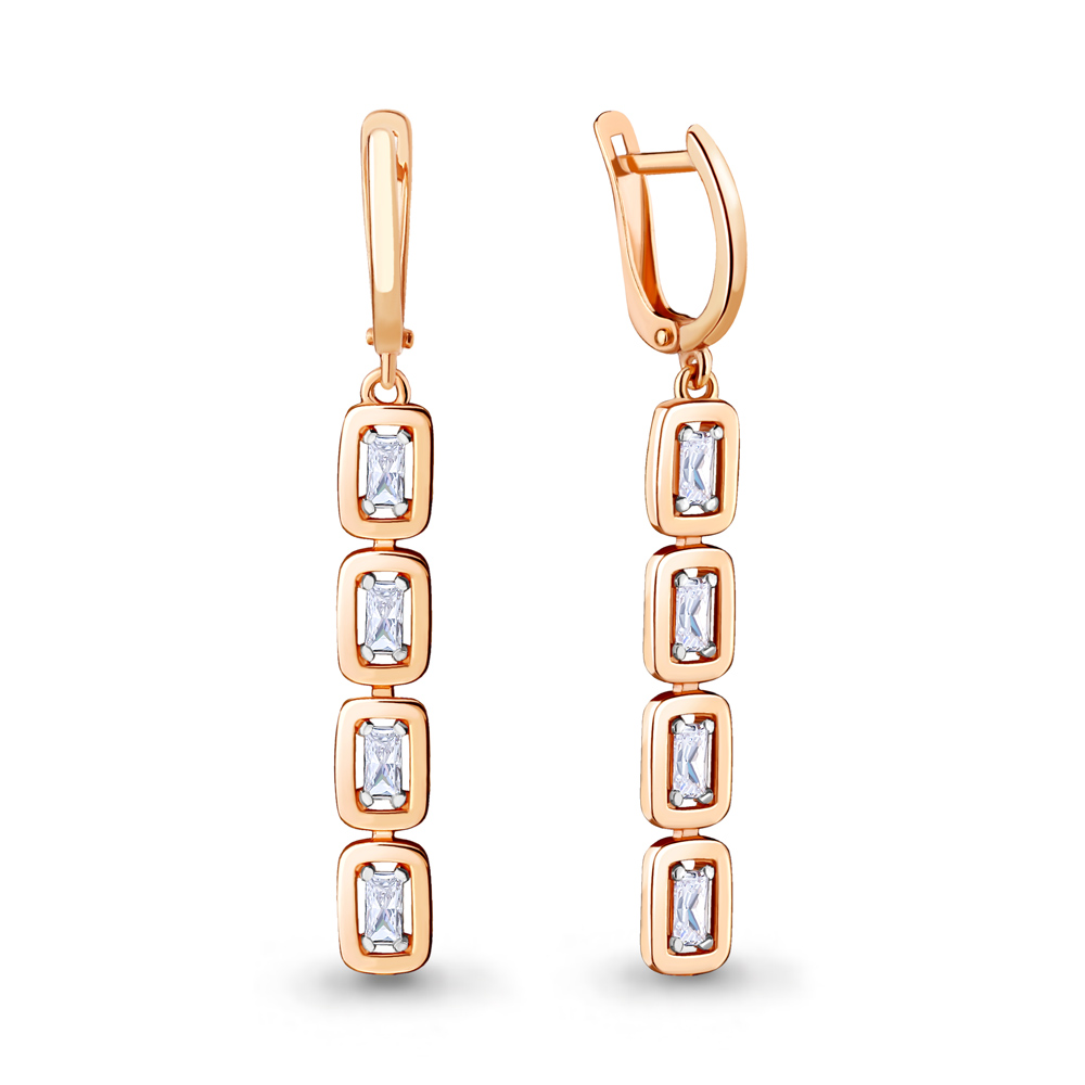 

Серьги из серебра с фианитом Aquamarine 46707_925_з, 46707_925_з
