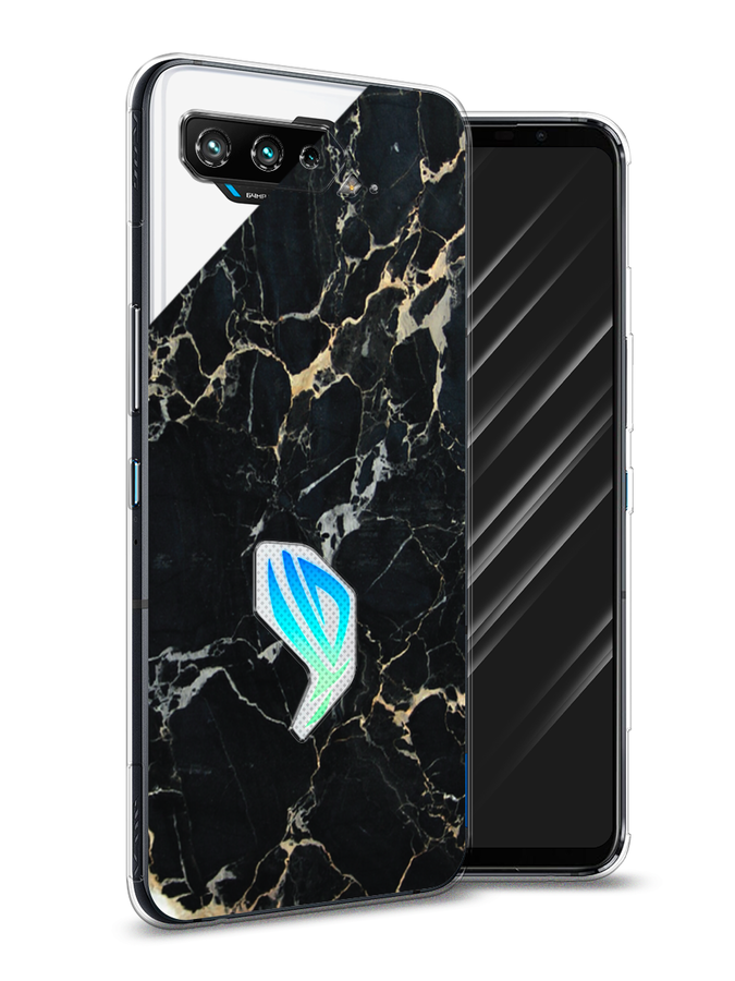 

Чехол Awog на Asus ROG Phone 5S "Черный мрамор уголок", Черный;золотистый, 44550-3