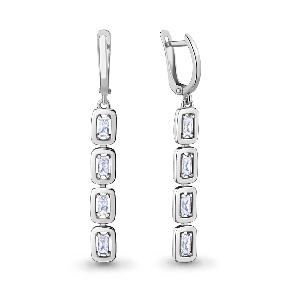 

Серьги из серебра с фианитом Aquamarine 46707_925_р, 46707_925_р