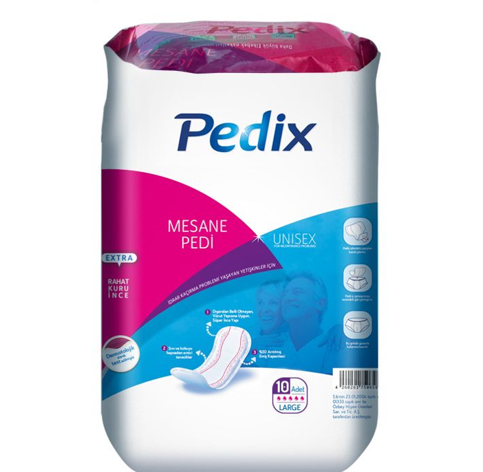 

Pedix / Педикс - урологические вкладыши для мужчин и женщин, L, 10 шт.