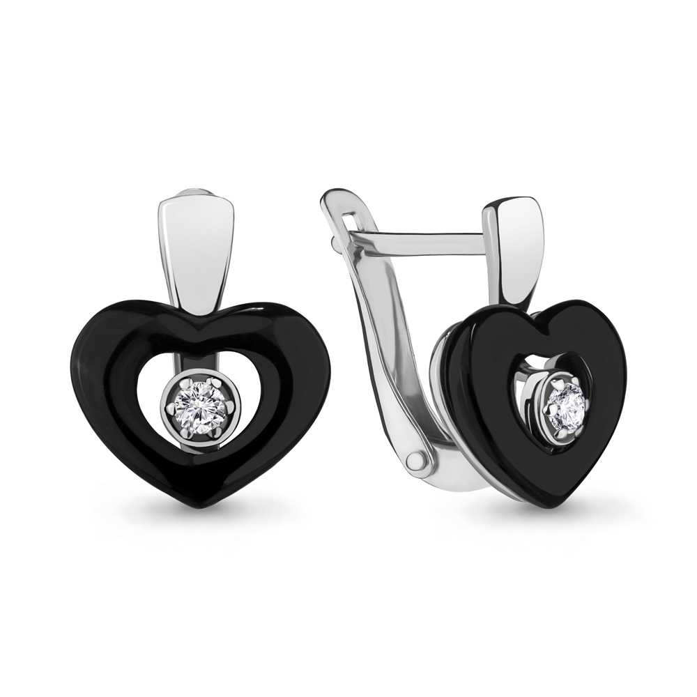 

Серьги из серебра с фианитом Aquamarine 46728А_925_р, 46728А_925_р
