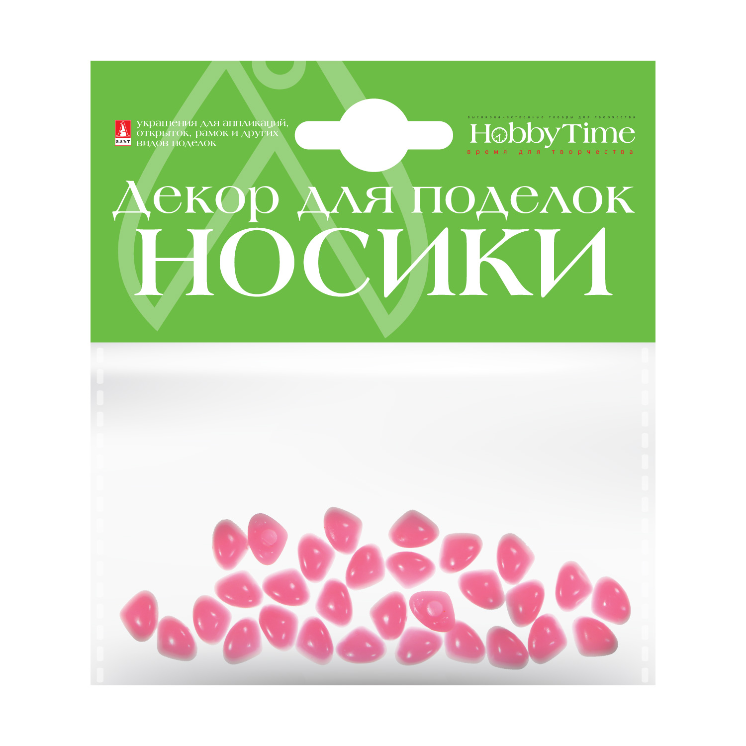 

Декоративные элементы "НОСИКИ" РОЗОВЫЕ 9Х7ММ, Разноцветный