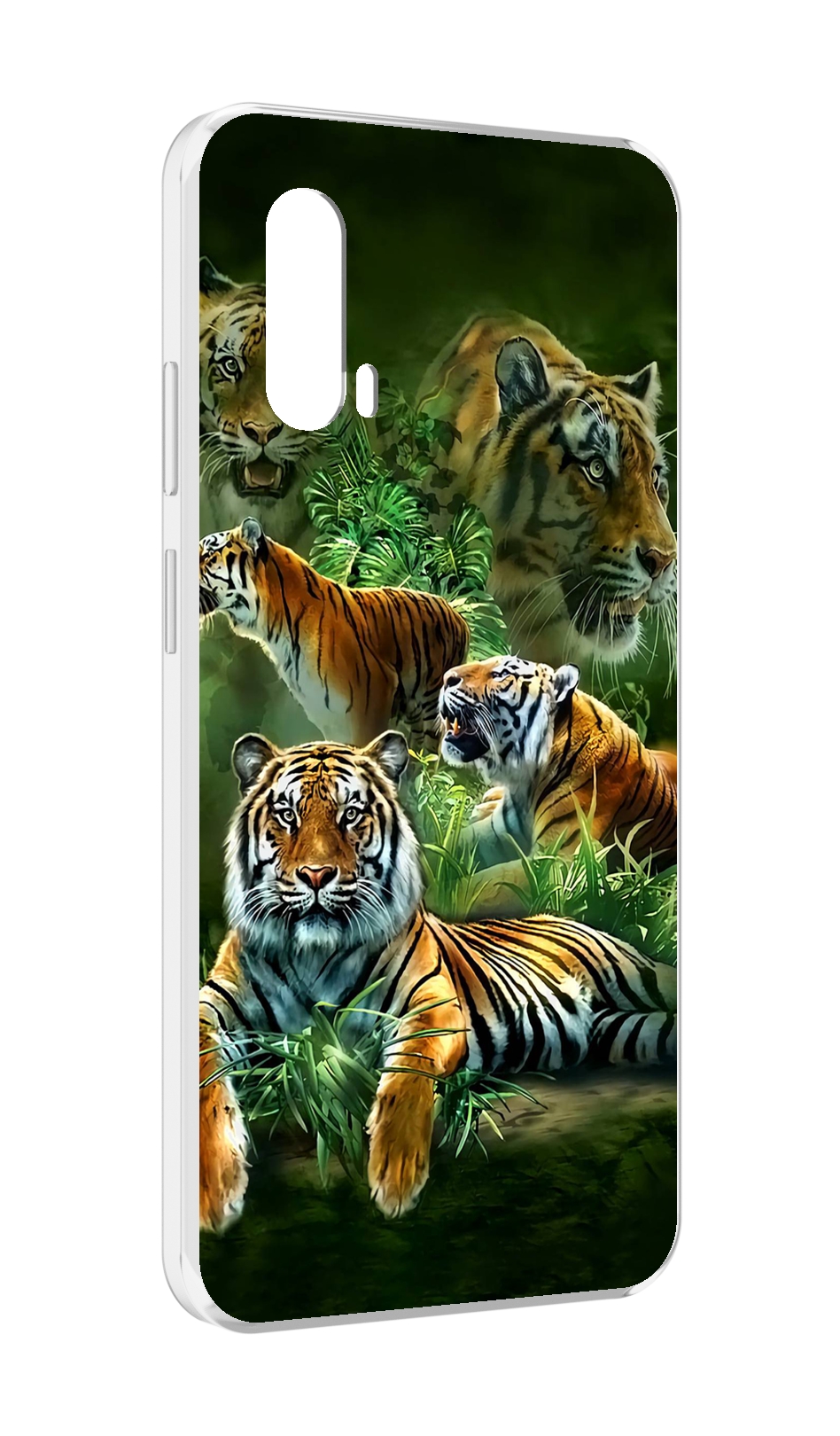 

Чехол MyPads Тигры для Blackview BV7100, Прозрачный, Tocco
