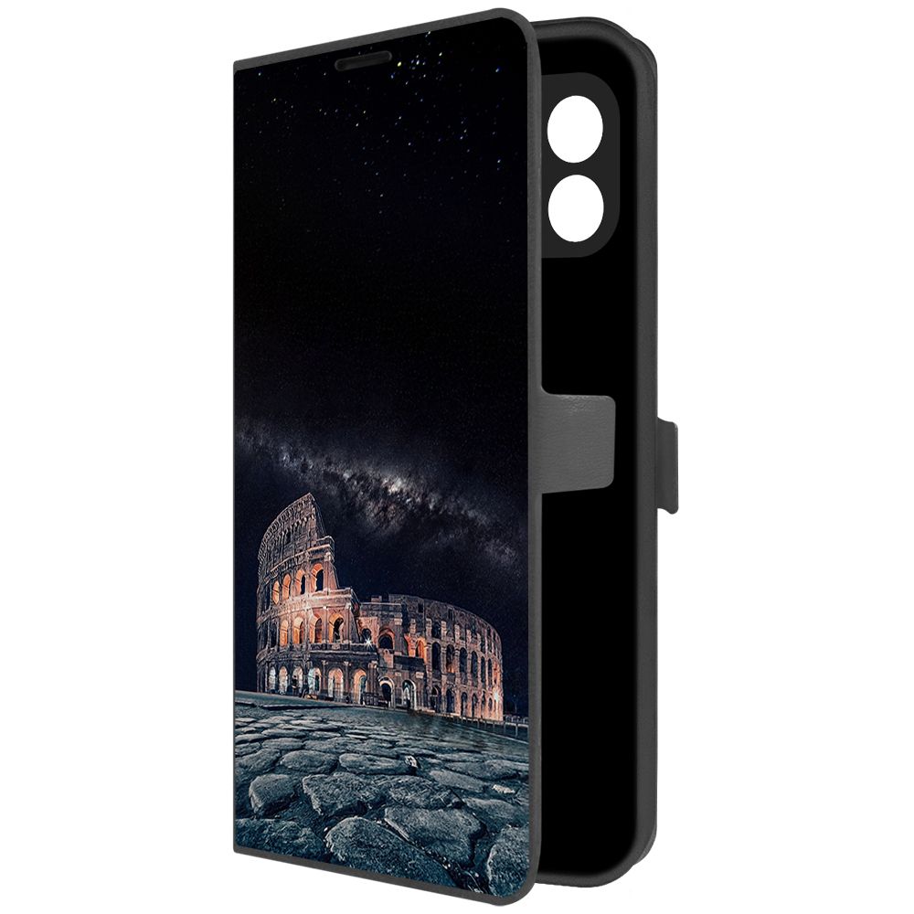 

Чехол-книжка Krutoff Eco Book для Xiaomi Redmi A1+ Италия, Колизей (черный)