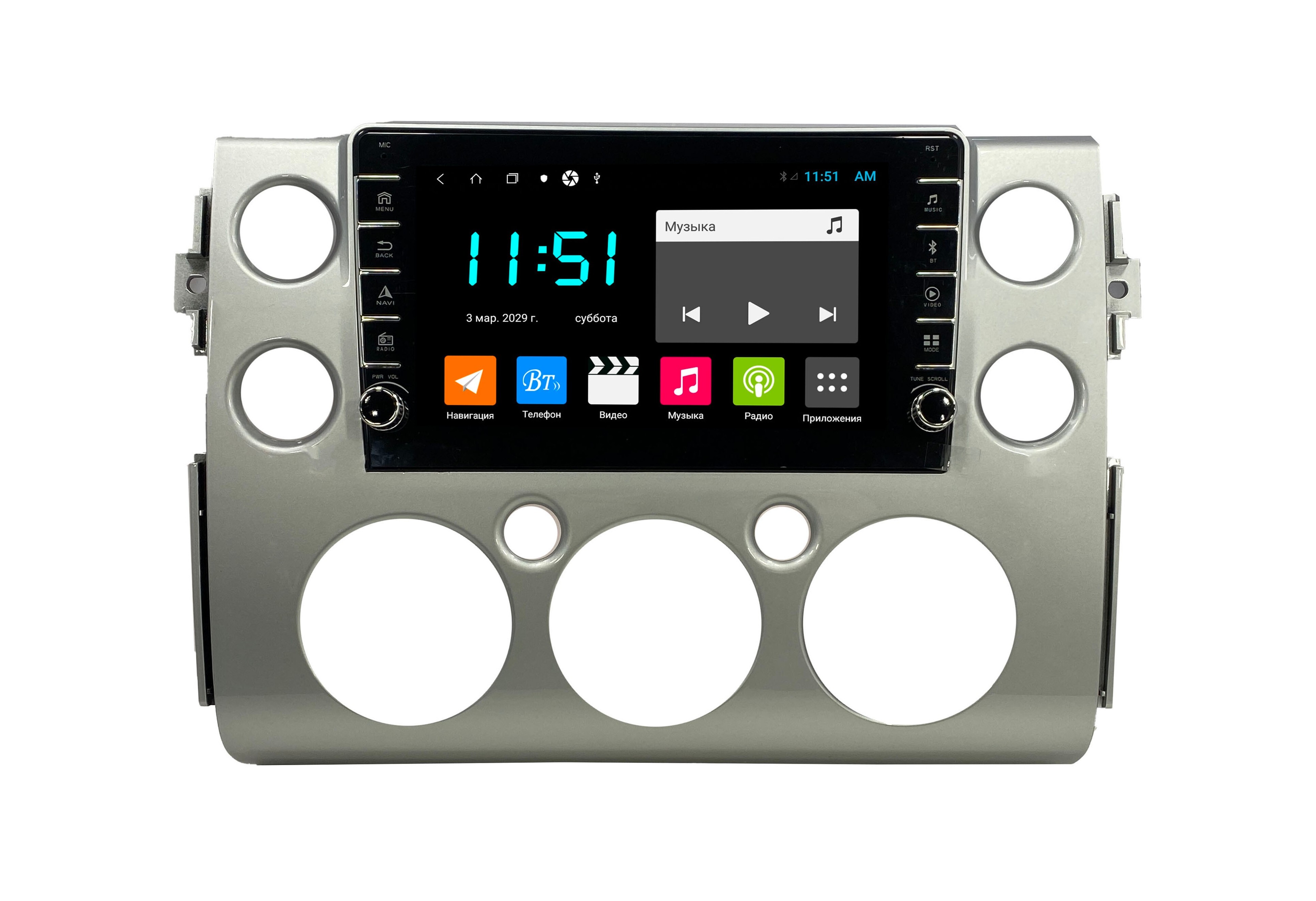 Автомагнитола ANDROID Toyota FJ Cruiser 2006-2020 Android 12 464GB с крутилками Муль 2838900₽