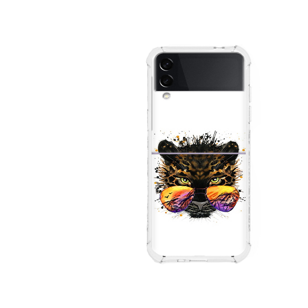 

Чехол MyPads Tocco для Samsung Galaxy Z Flip 3 тропический леопард (PT226934.584.649), Прозрачный, Tocco