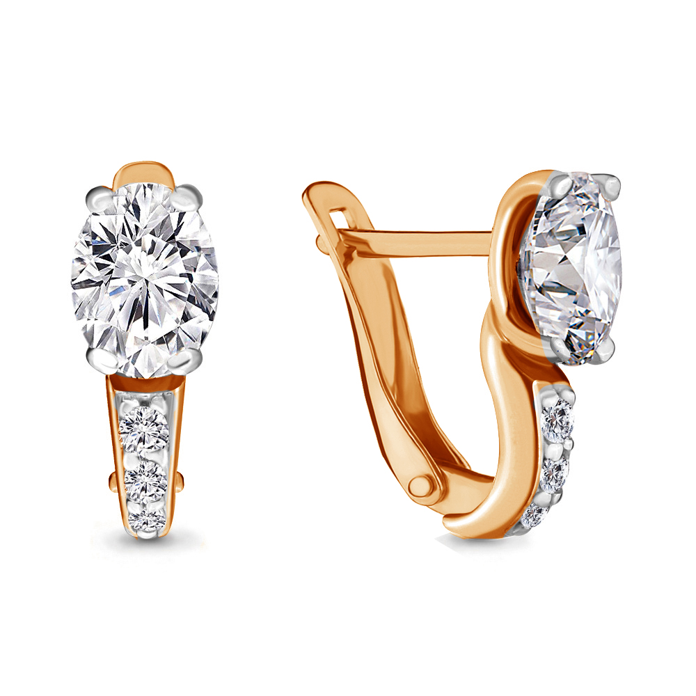 

Серьги из серебра с фианитом Aquamarine 46730А_925_з, 46730А_925_з