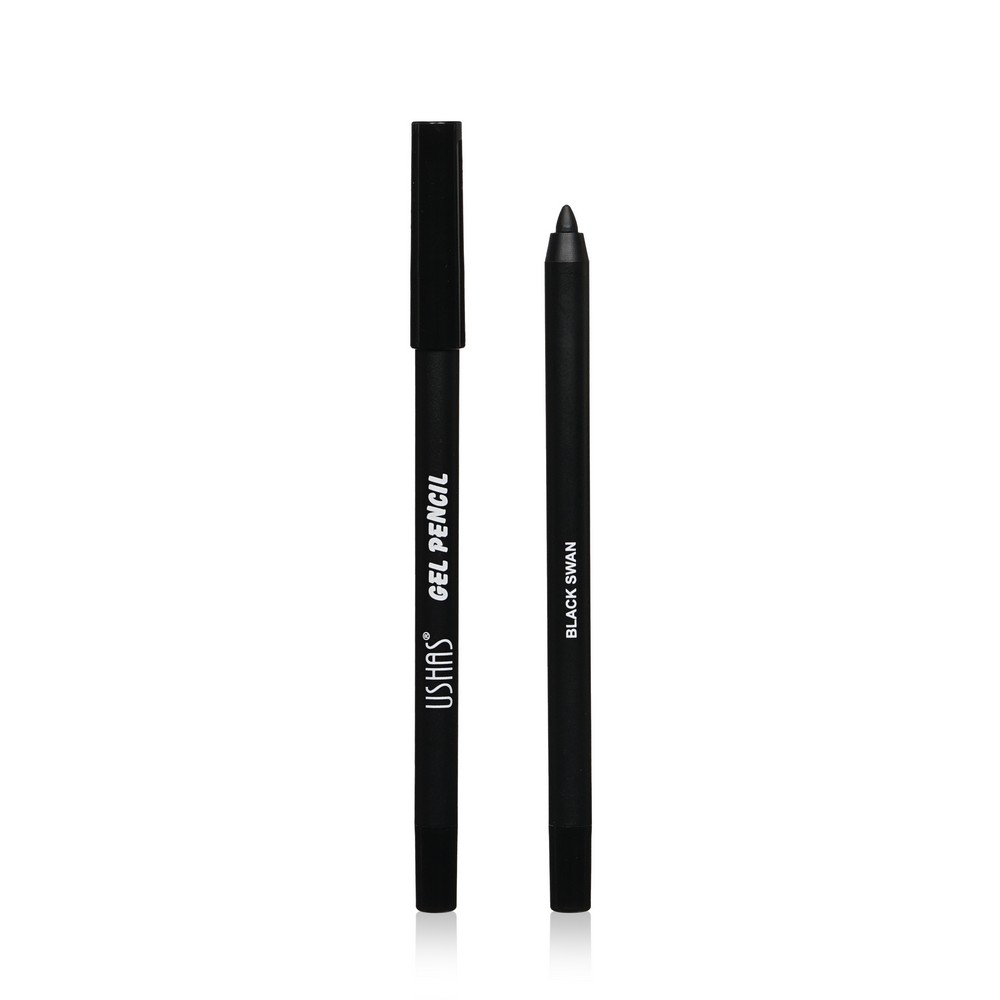 Водостойкий карандаш для век Ushas Gel Pencil Black Swan 1,6г водостойкий карандаш для век ushas gel pencil dancing youth 1 6г