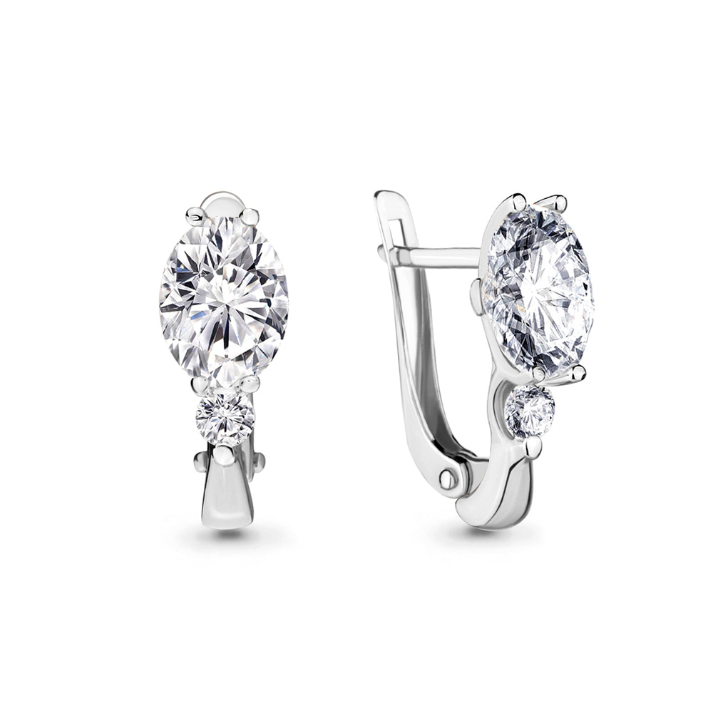 

Серьги из серебра с фианитом Aquamarine 46732_925_р, 46732_925_р