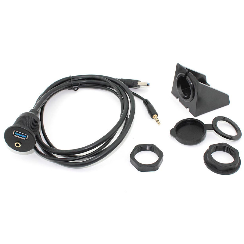 

Кабель OEM USB A/Jack 3.5 - USB A/Jack 3.5 вилка-розетка 1м (091260) черный