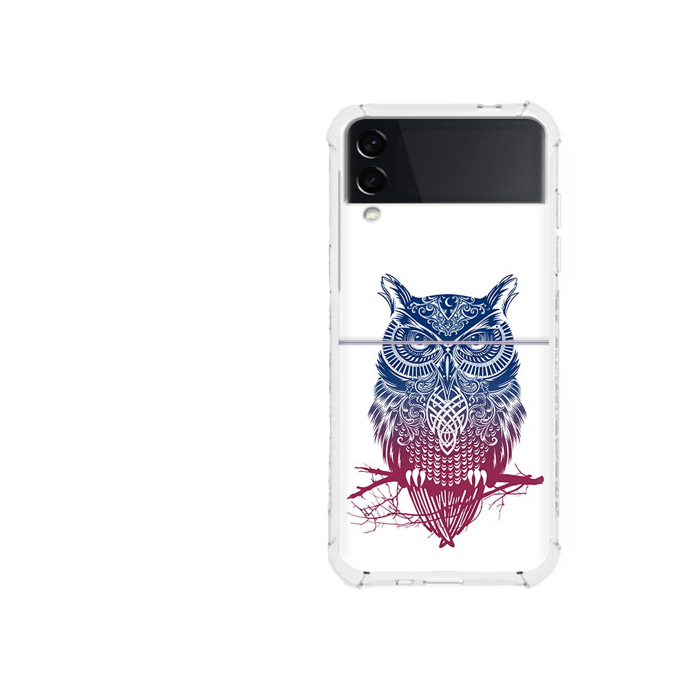 

Чехол MyPads Tocco для Samsung Galaxy Z Flip 3 хиппи сова (PT226934.584.664), Прозрачный, Tocco