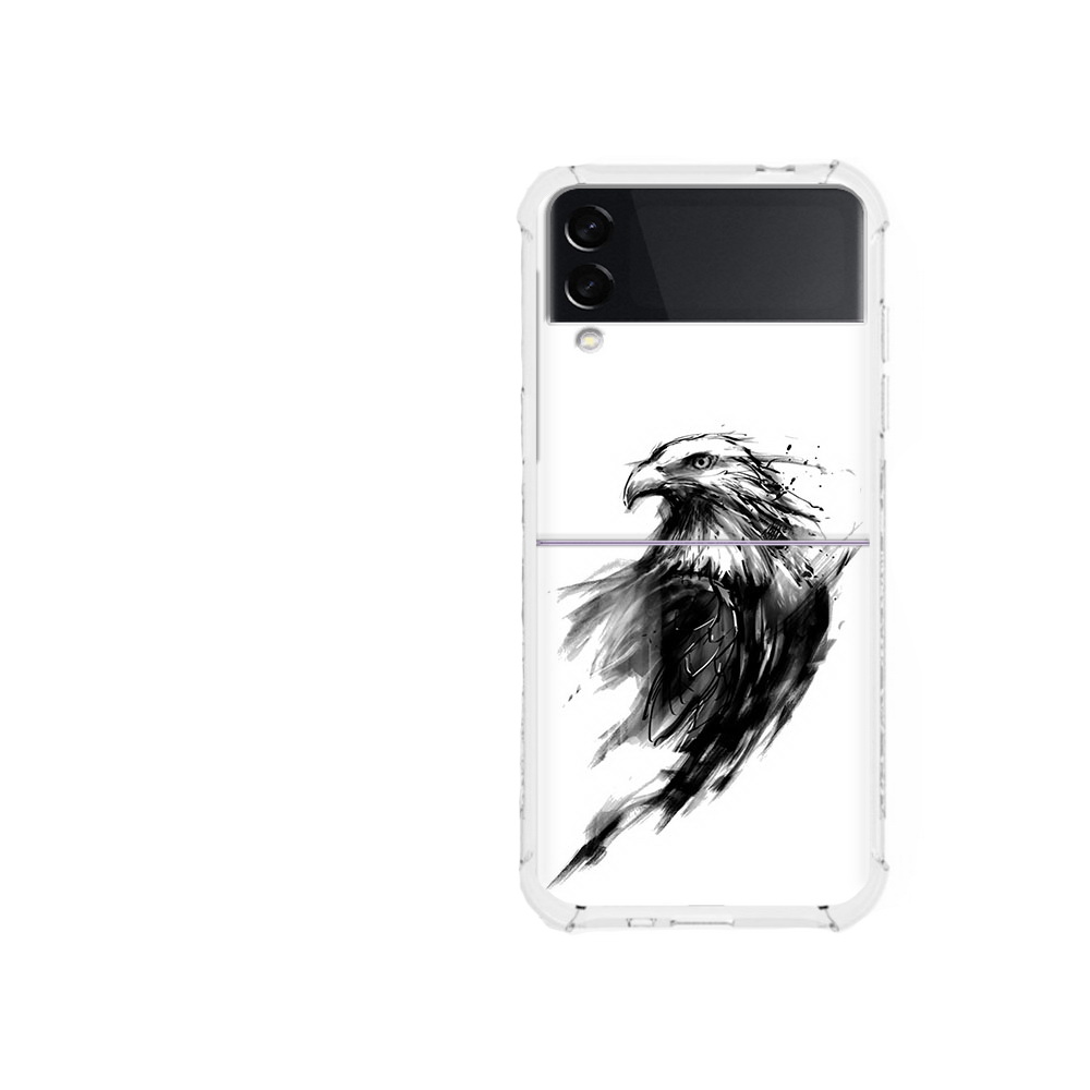 

Чехол MyPads Tocco для Samsung Galaxy Z Flip 3 чб птица (PT226934.584.670), Прозрачный, Tocco