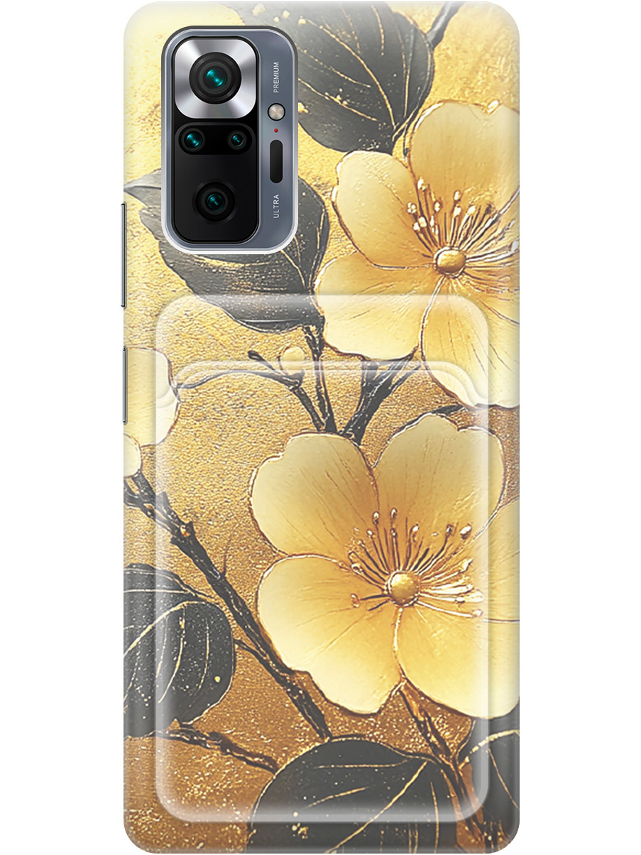

Силиконовый чехол на Xiaomi Redmi Note 10 Pro с принтом с карманом для карты 828214, Прозрачный;желтый;черный, 725168124