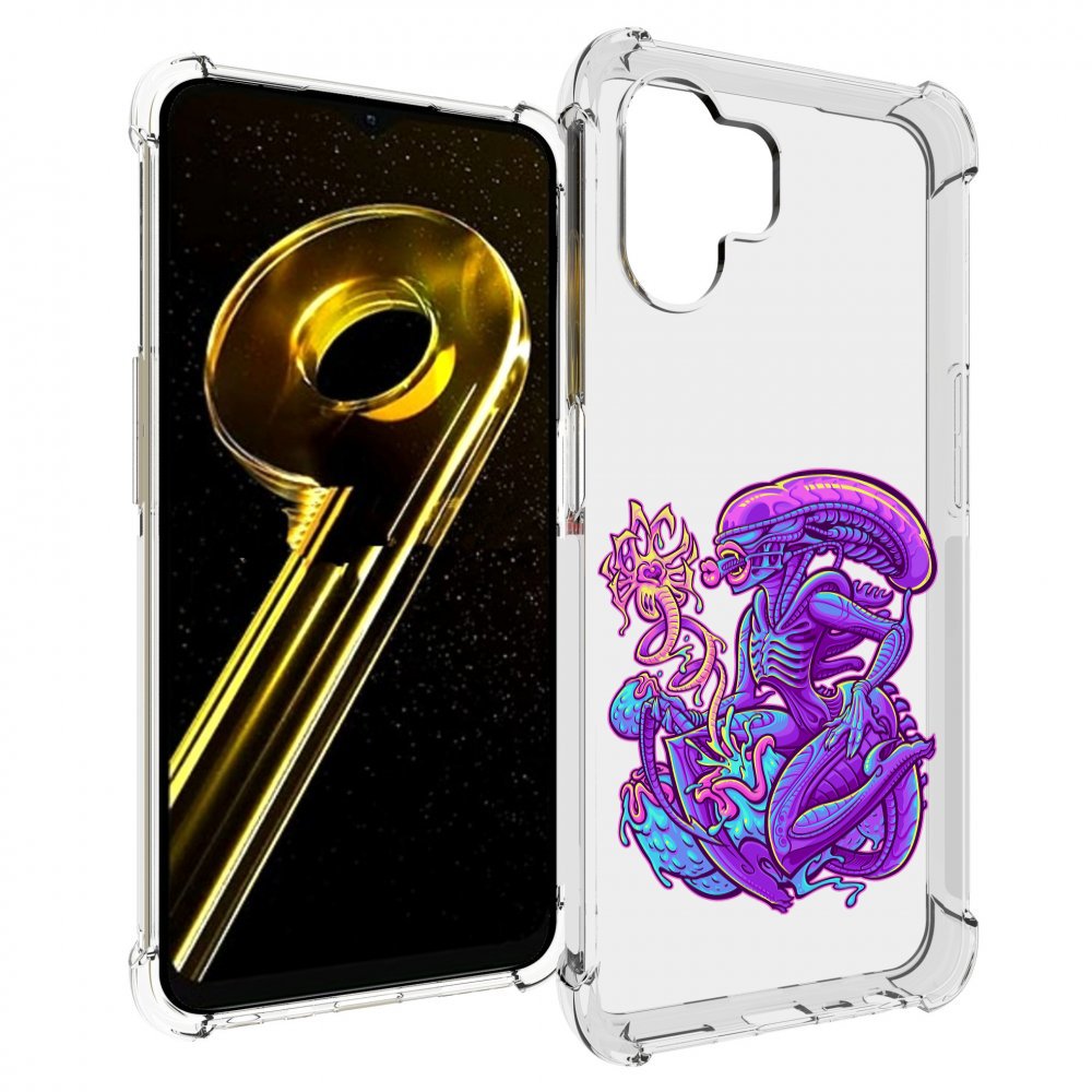 

Чехол бампер MyPads чужой фиолетовый цвет для Realme 10 5G проти..., Прозрачный, Tocco