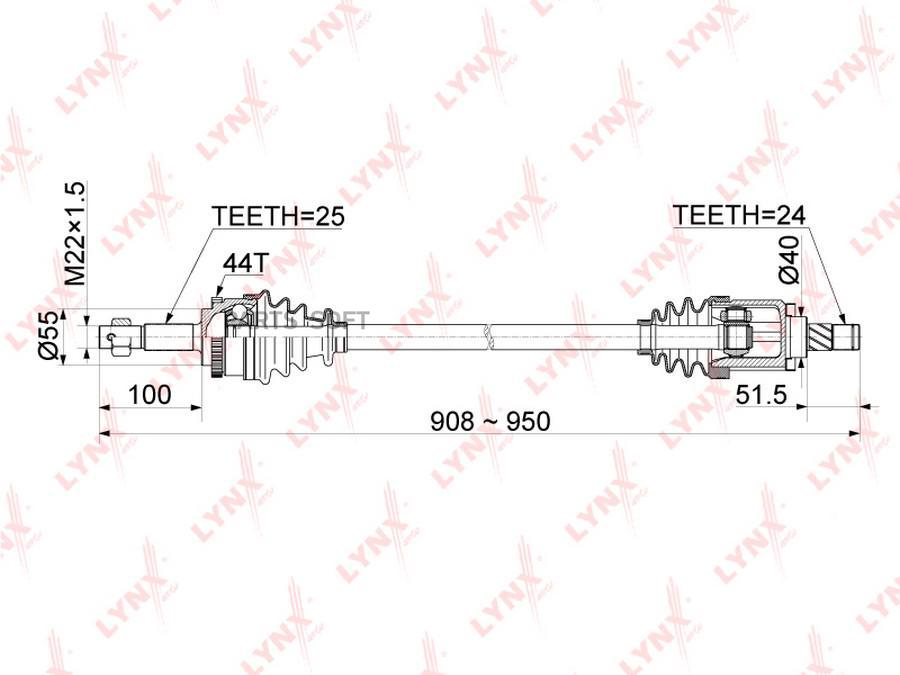 

Привод в сборе прав.nissan almeran16 1.5 02-06