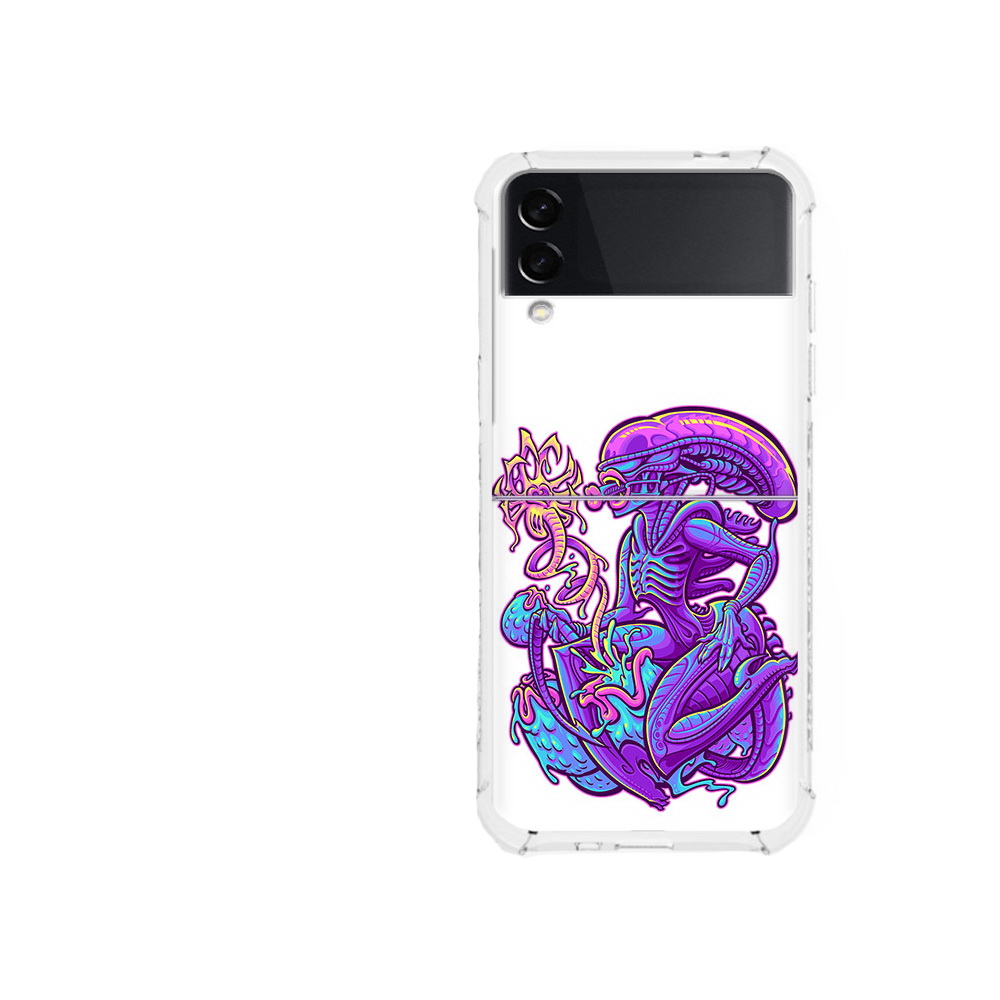 

Чехол MyPads Tocco для Samsung Galaxy Z Flip 3 чужой фиолетовый цвет (PT226934.584.693), Прозрачный, Tocco