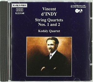 

Vincent D'indy: String Quartets Nos. 1 and 2 (Kodaly Quartet), 1 CD