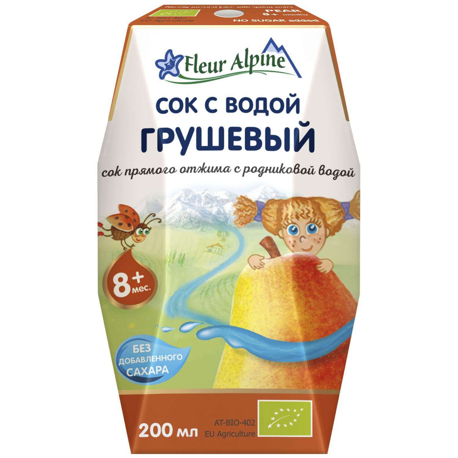 фото Сок fleur alpine organic грушевый c 8 месяцев 200 г