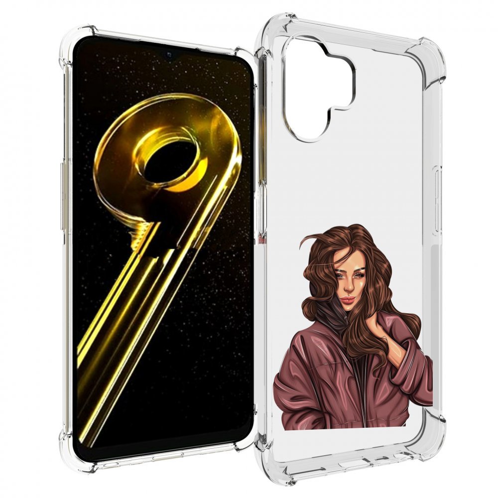 

Чехол бампер MyPads Арт рисунок девушки для Realme 10 5G противо..., Прозрачный, Tocco