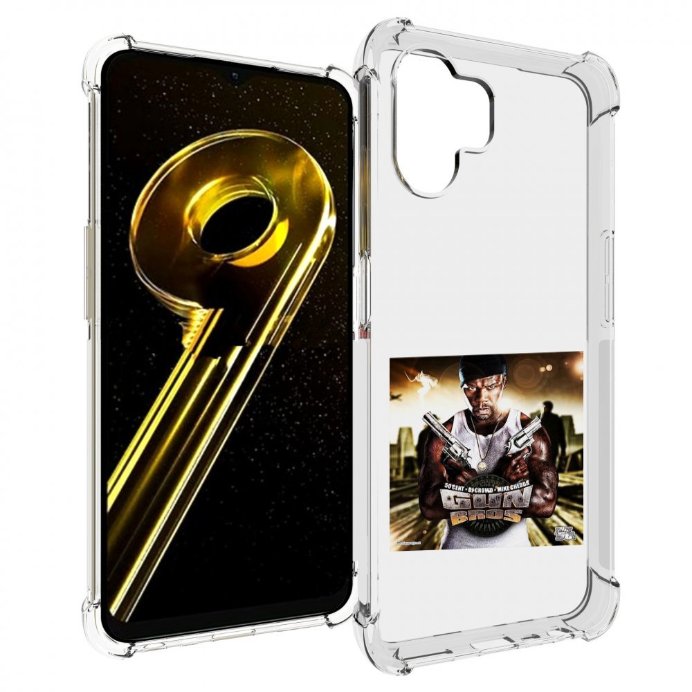 

Чехол бампер MyPads 50 Cent - Gun Bros для Realme 10 5G противоу..., Прозрачный, Tocco