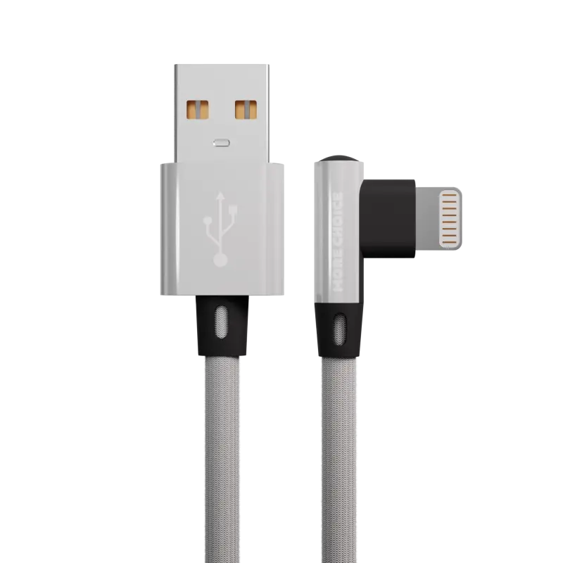 Дата-кабель More choice K27i USB 2.1A для Lightning 8-pin нейлон 1м White